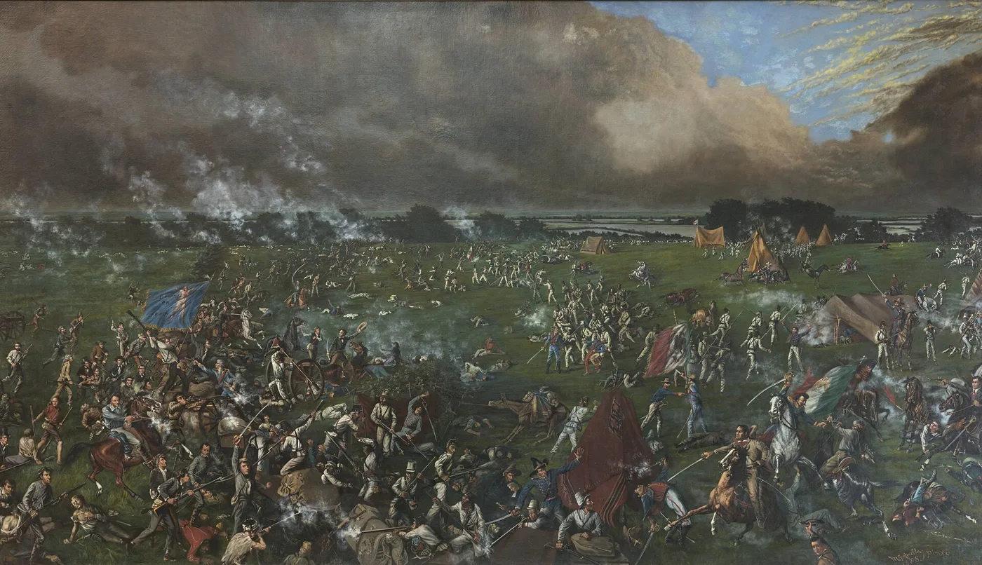The Battle of San Jacinto, painted by Henry Arthur McArdle in 1895