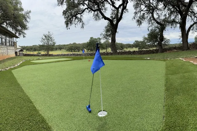 The putting green under the oaks